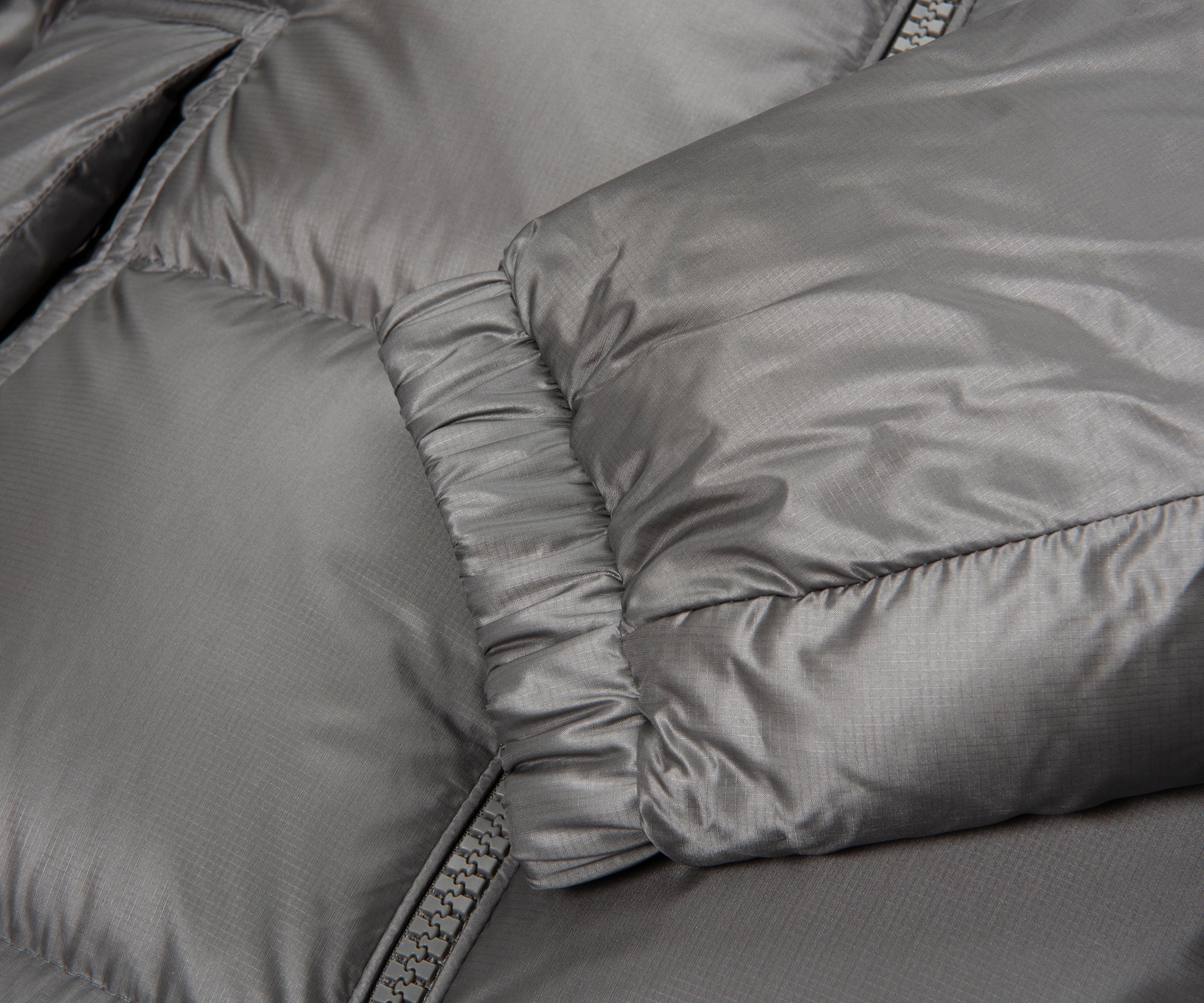 Moncler Couyere Silver Hooded Puffer Jacket