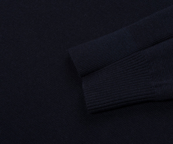 Moncler Grenoble Navy Shoulder Padded Knitted Sweater