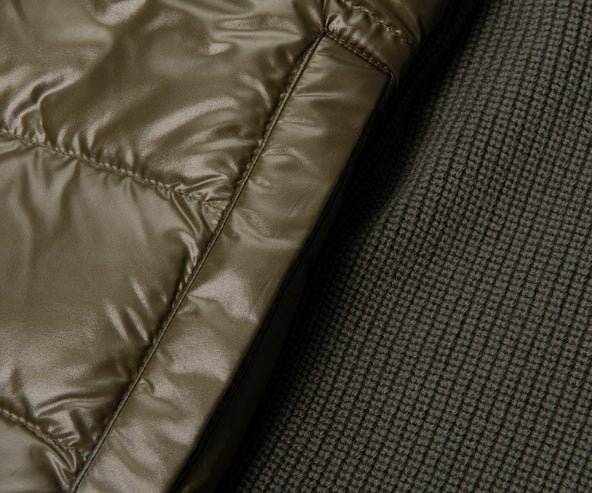 Moncler Khaki Hybrid Hooded Padded Jacket