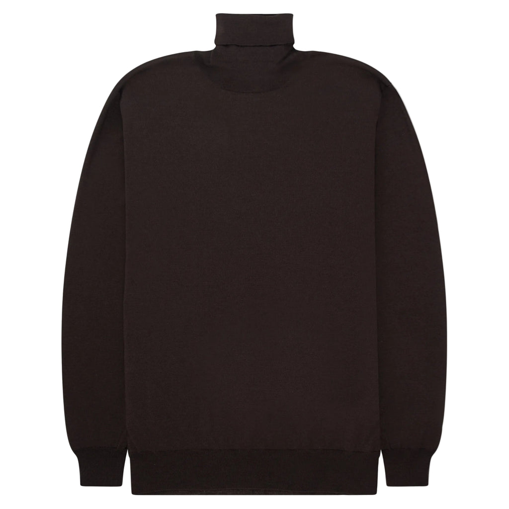 Filippo Chocolate Merino Wool Roll Neck