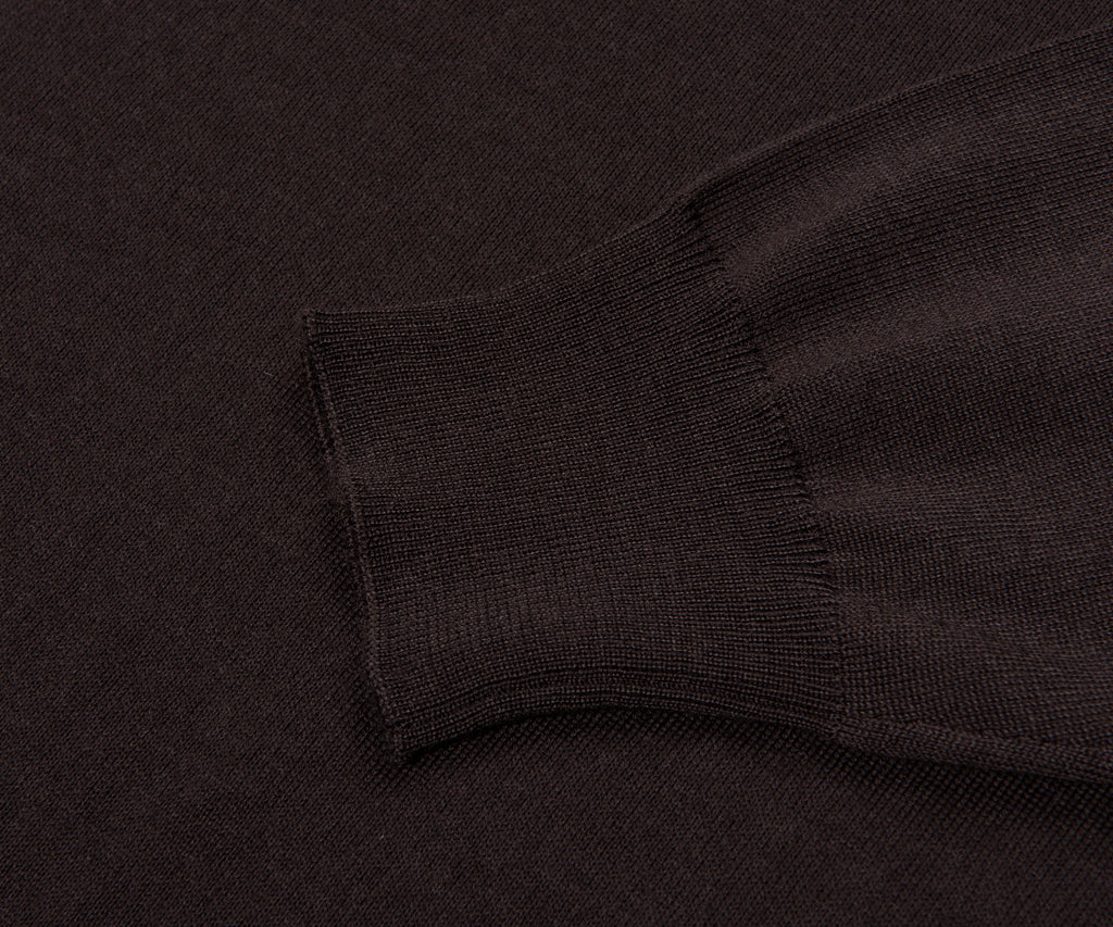 Filippo Chocolate Merino Wool Roll Neck
