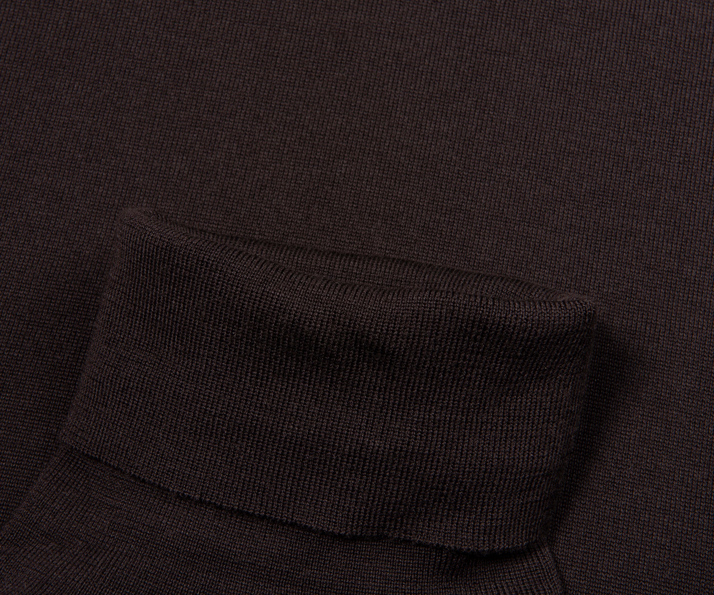 Filippo Chocolate Merino Wool Roll Neck