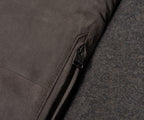 Canali Brown Hybrid Suede/ Wool Bomber Jacket