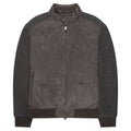 Canali Brown Hybrid Suede/ Wool Bomber Jacket