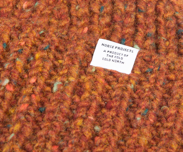 Norse Projects Orange Daniel Donegal Beanie