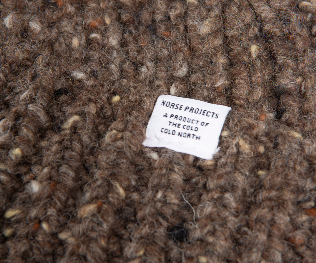 Norse Projects Brown Daniel Donegal Beanie