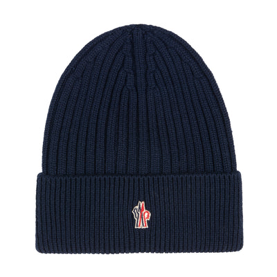 Moncler Grenoble Navy Small Logo Beanie