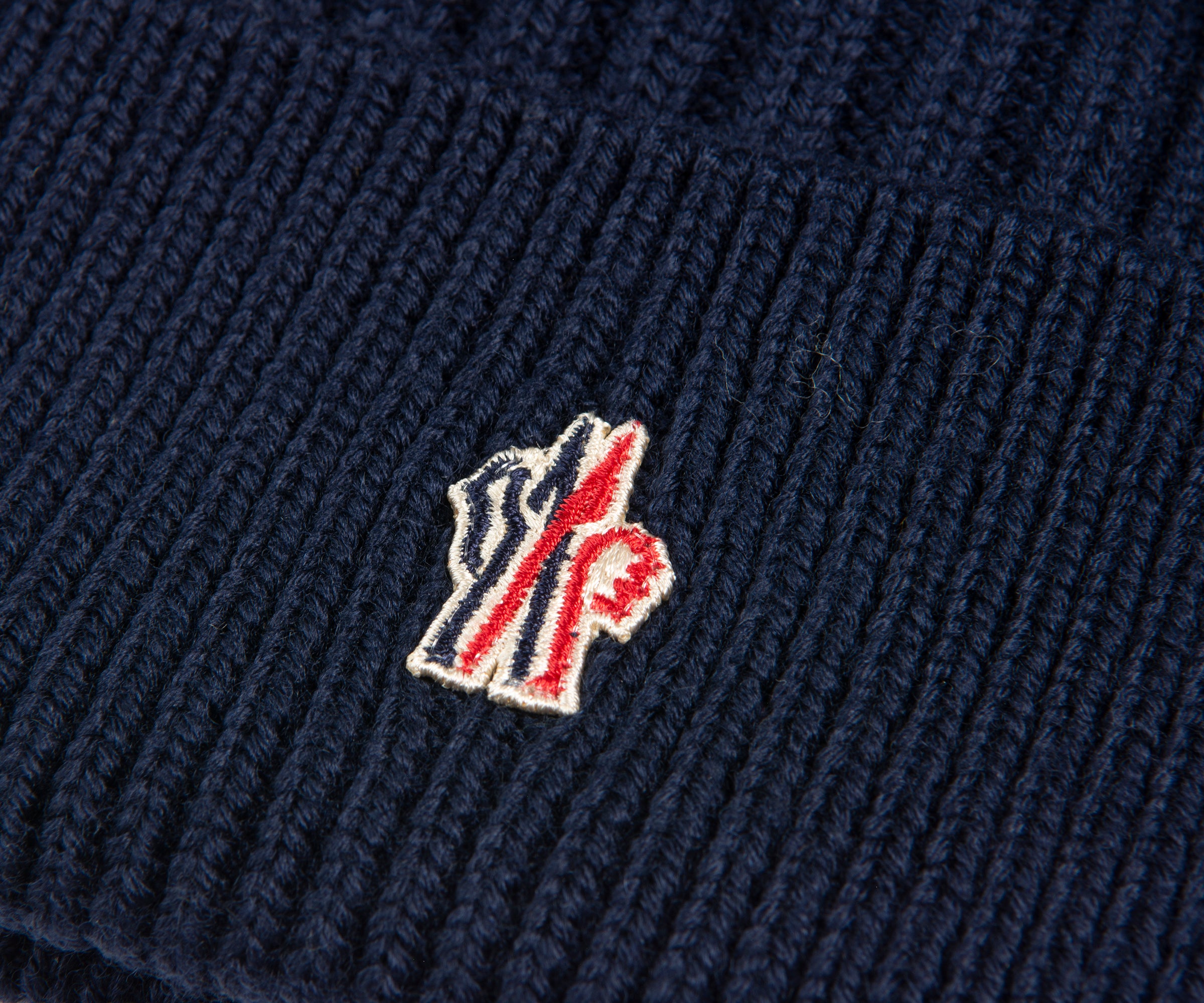 Moncler Grenoble Navy Small Logo Beanie