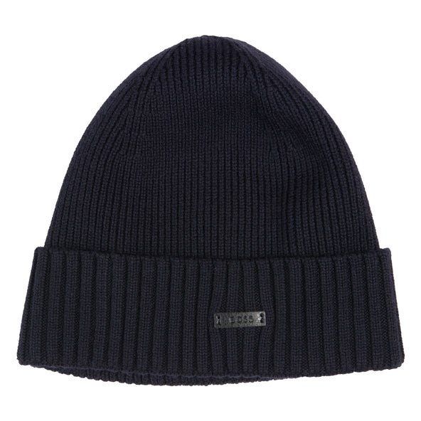 Boss Dark Navy Fati Wool Beanie