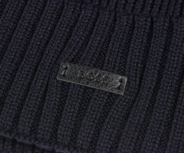Boss Dark Navy Fati Wool Beanie
