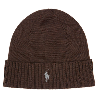 Polo Ralph Lauren Brown Signature Wool Beanie