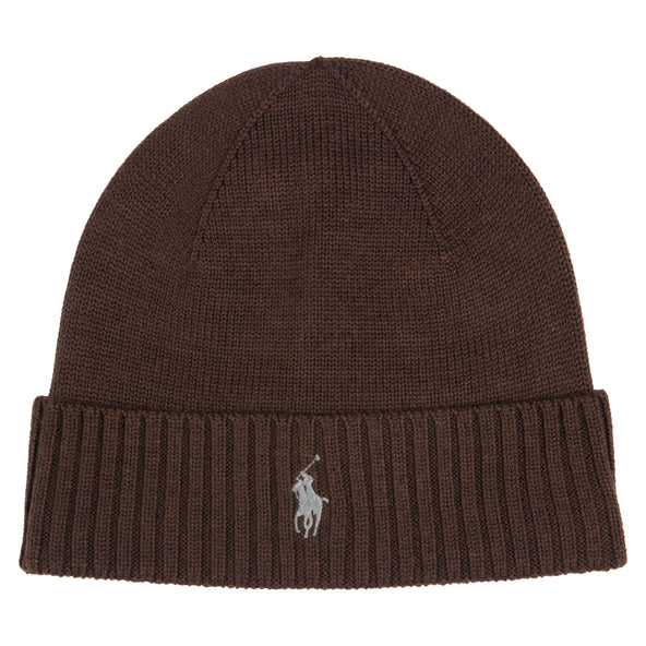 Polo Ralph Lauren Brown Signature Wool Beanie