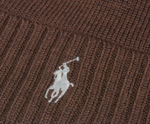 Polo Ralph Lauren Brown Signature Wool Beanie