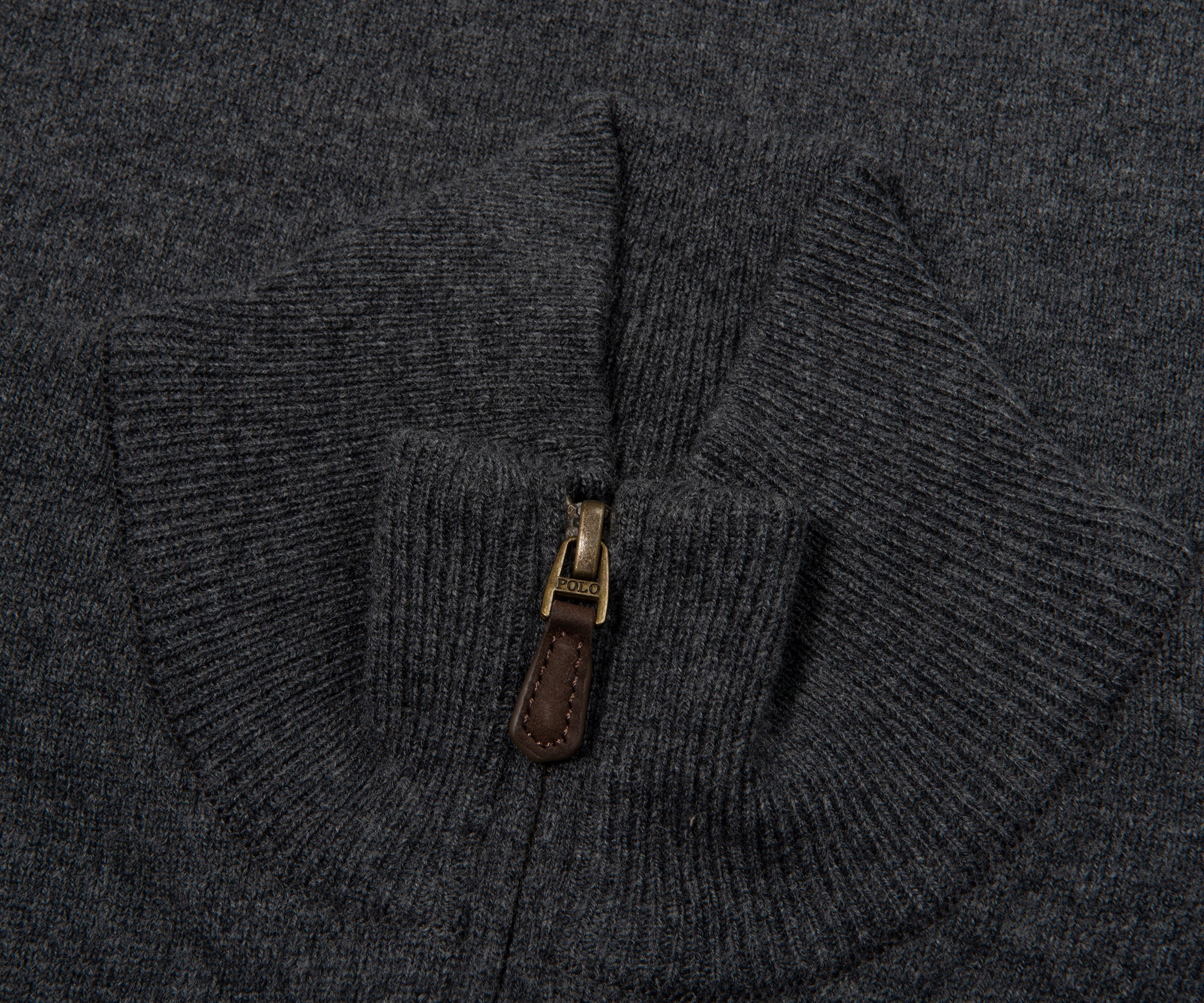 Ralph Lauren Grey Lambswool 1/4 Zip