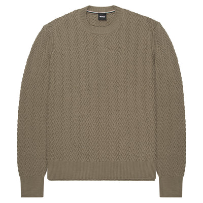 Boss H Hitalo Sage Cable Knit