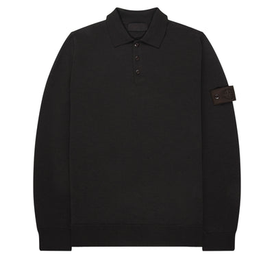Stone Island Ghost Brown Long Sleeve Knit Polo