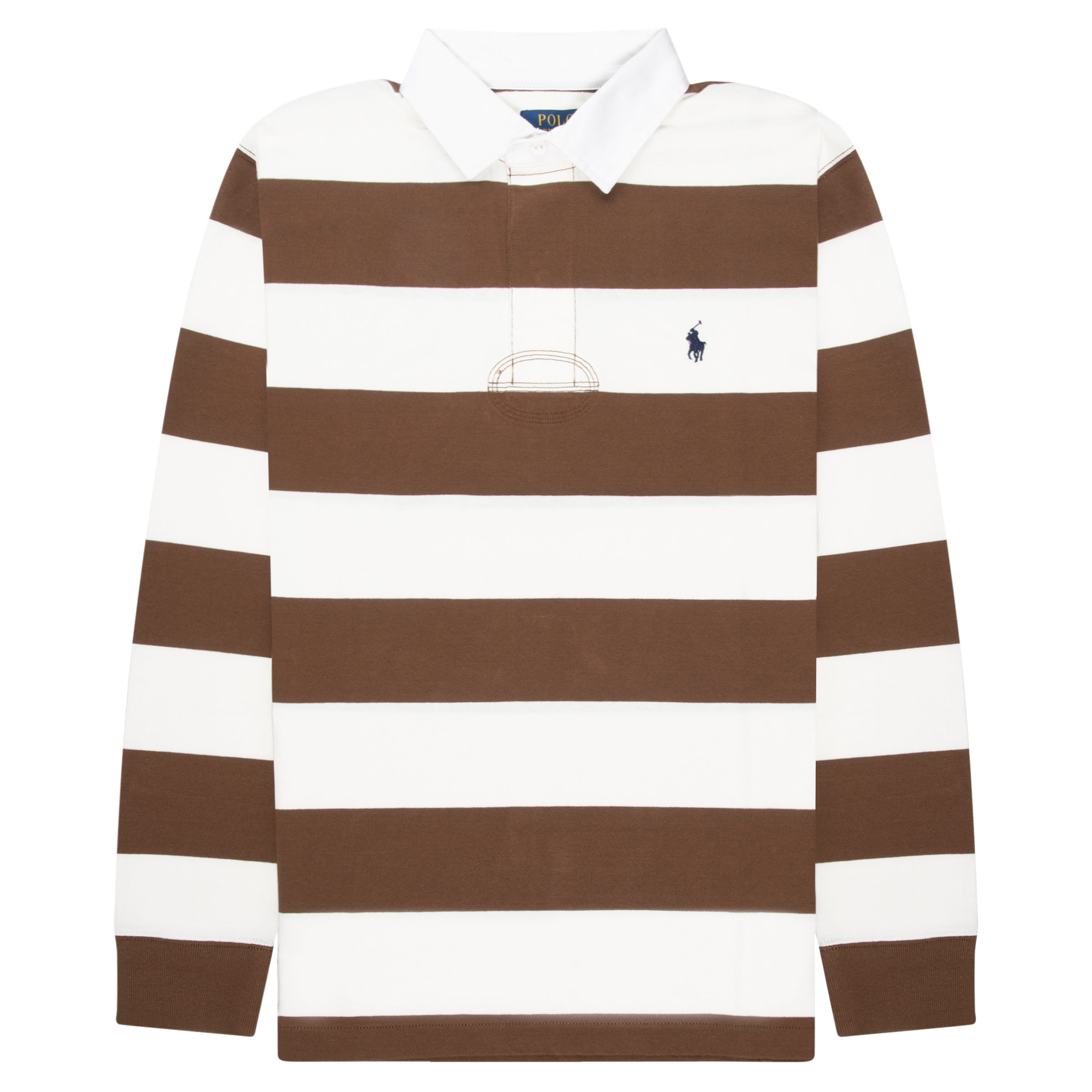 Ralph Lauren Brown/ White Rugby Shirt