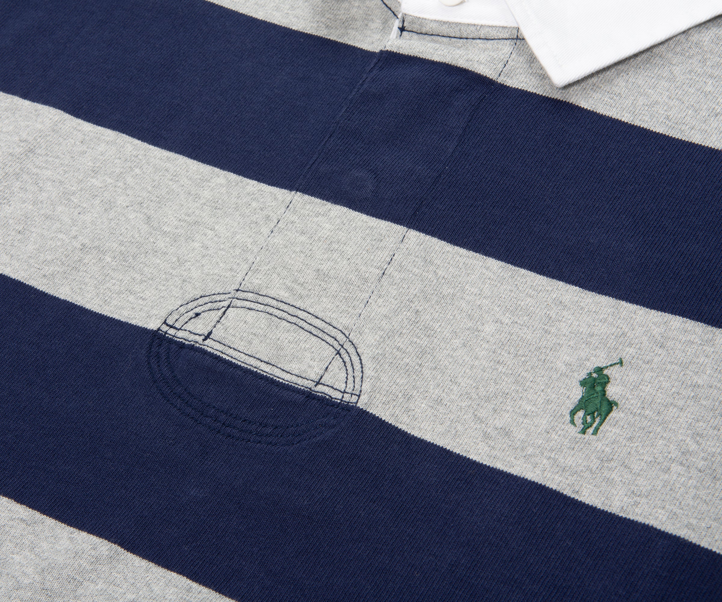 Ralph Lauren Blue/ Grey Rugby Shirt