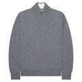 Boss H Hermalo Grey Woolen 1/4 Zip Sweater