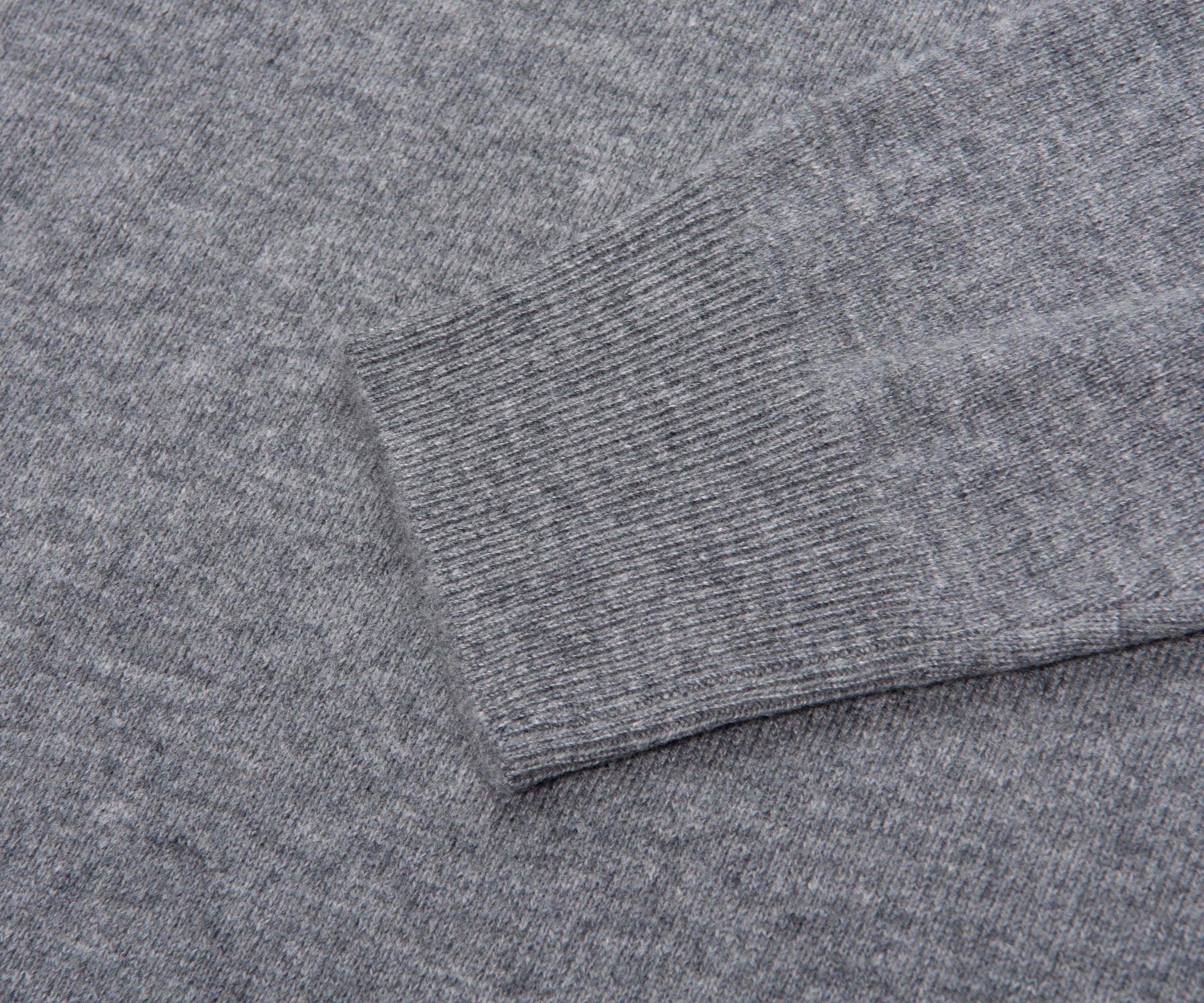 Boss H Hermalo Grey Woolen 1/4 Zip Sweater