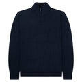 Boss H Hermalo Navy Woolen 1/4 Zip Sweater
