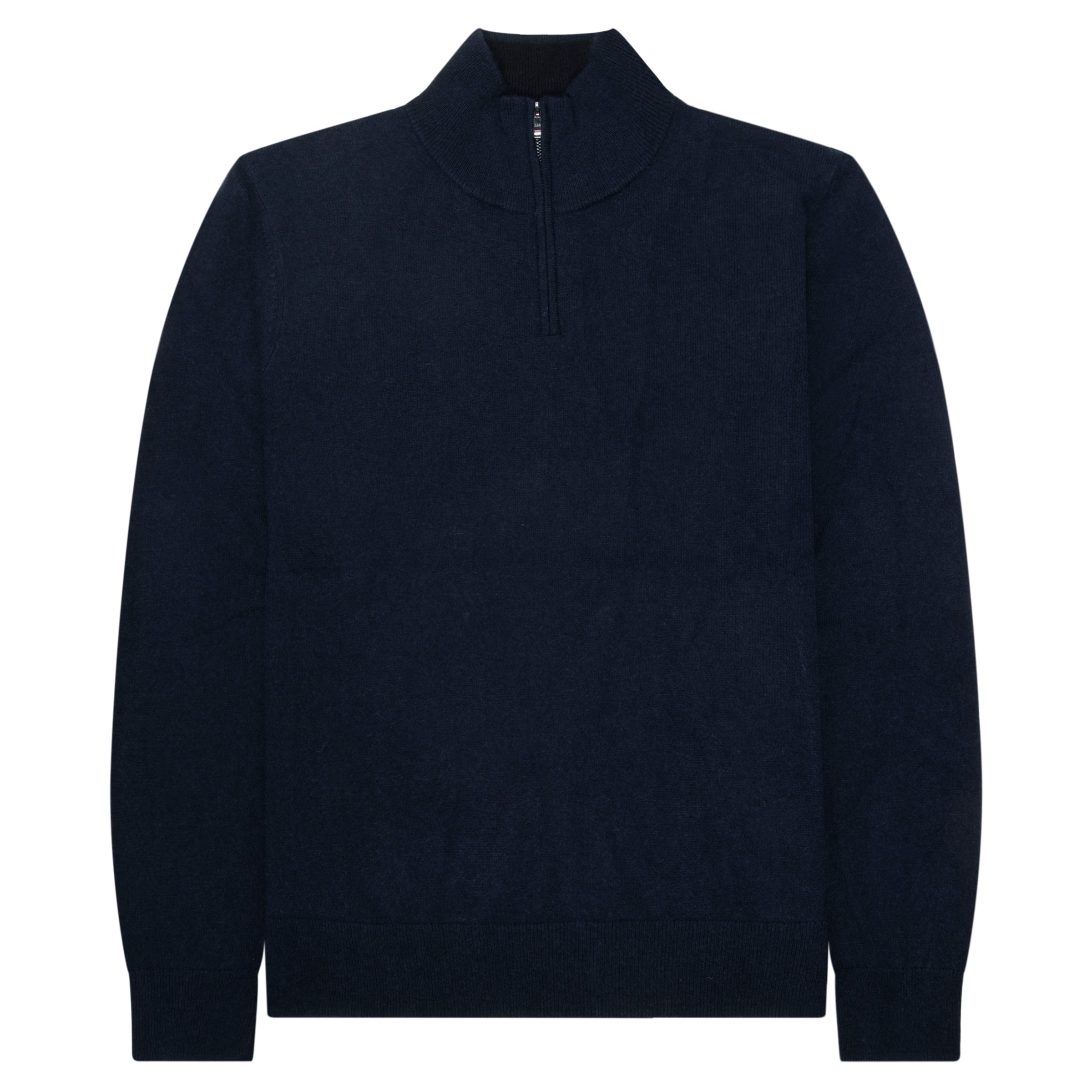 Boss H Hermalo Navy Woolen 1/4 Zip Sweater