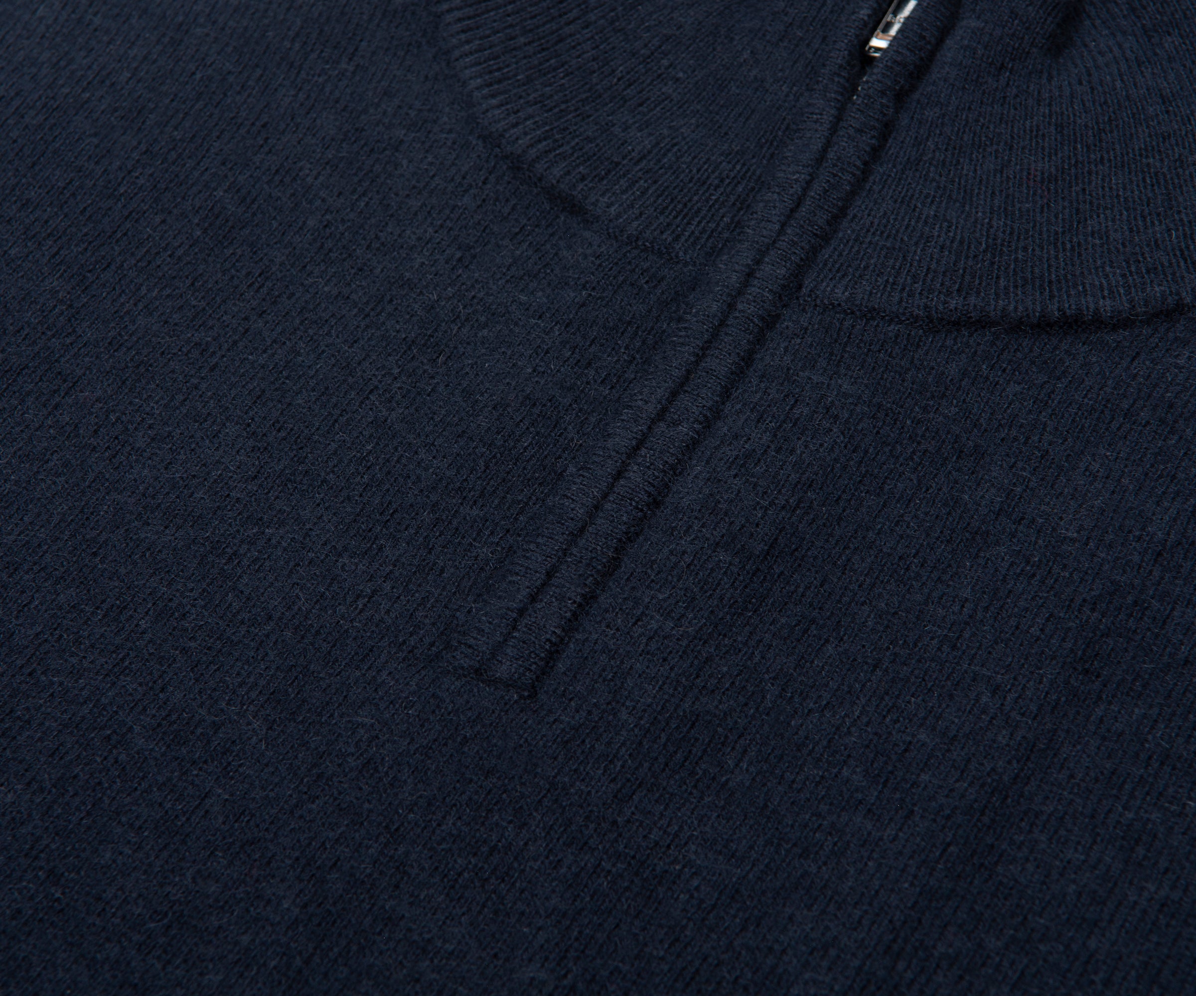 Boss H Hermalo Navy Woolen 1/4 Zip Sweater