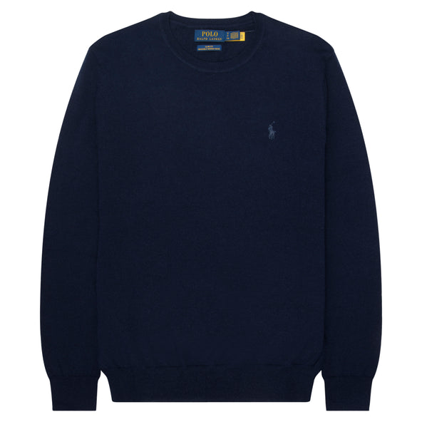 Polo Ralph Lauren Navy Merino Wool Crewneck