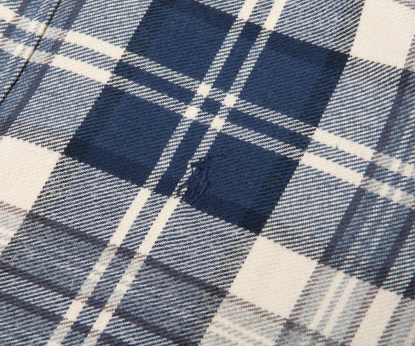 Polo Ralph Lauren Blue/White Plaid Soft Wool Shirt