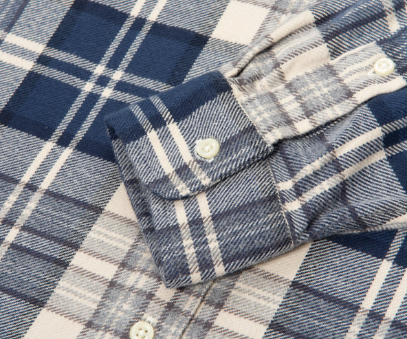 Polo Ralph Lauren Blue/White Plaid Soft Wool Shirt