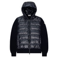 Moncler Navy Padded Wool Zip-Up Hoodie