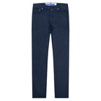 Jacob Cohen Bard Suede Patch Slim Fit Jeans Denim Blue