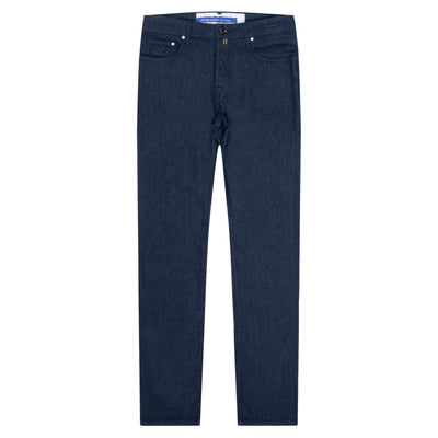 Jacob Cohen Bard Suede Patch Slim Fit Jeans Denim Blue