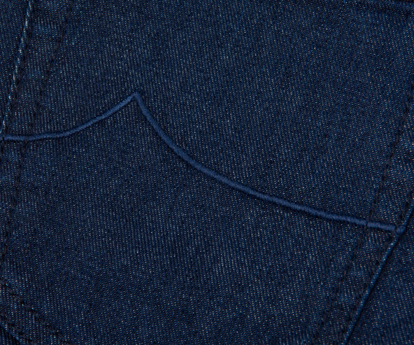 Jacob Cohen Bard Suede Patch Slim Fit Jeans Denim Blue