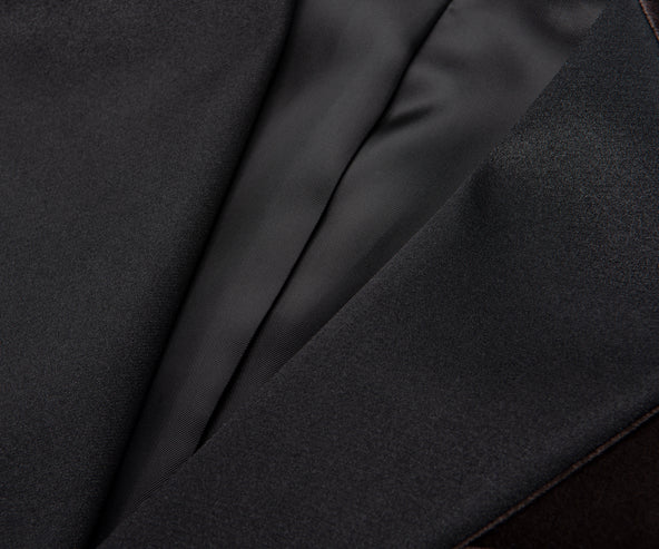 Boss Chocolate H Huston Slim Fit Velvet Cotton Suit