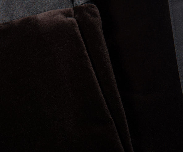 Boss Chocolate H Huston Slim Fit Velvet Cotton Suit