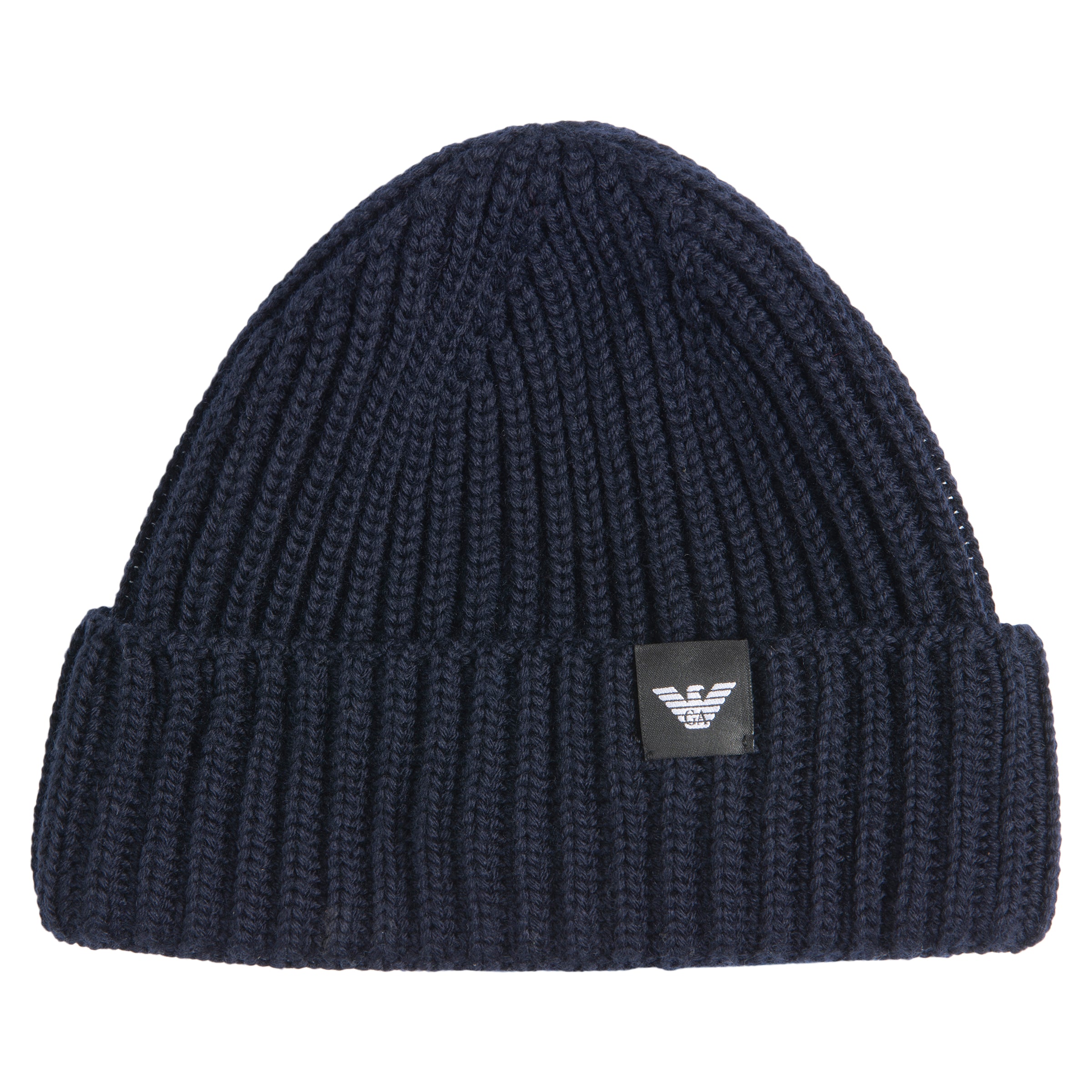 Emporio Armani Knitted Woollen Beanie Navy