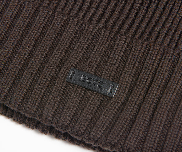 Boss Chocolate Fati Wool Beanie