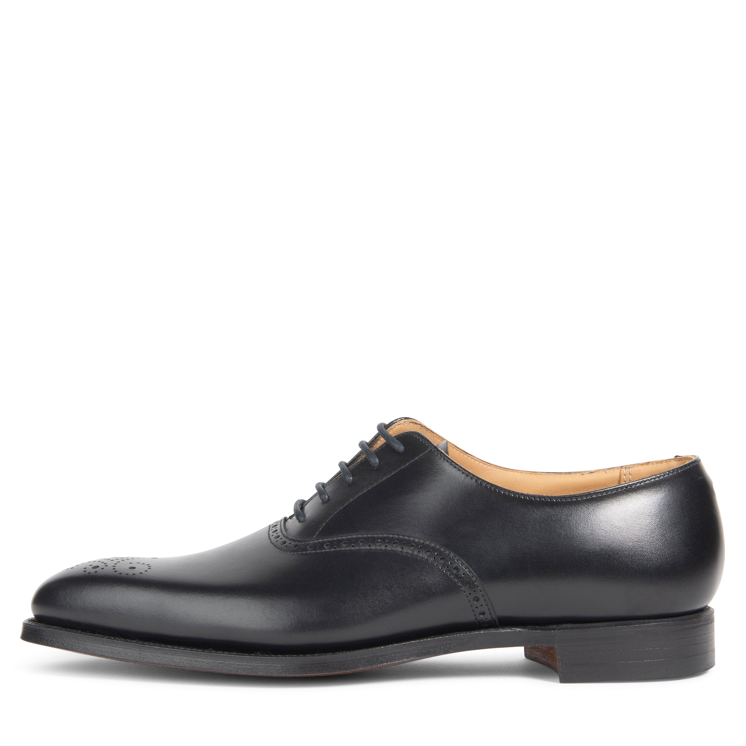 Crockett & Jones Edgware Punched Medallion Shoe Black
