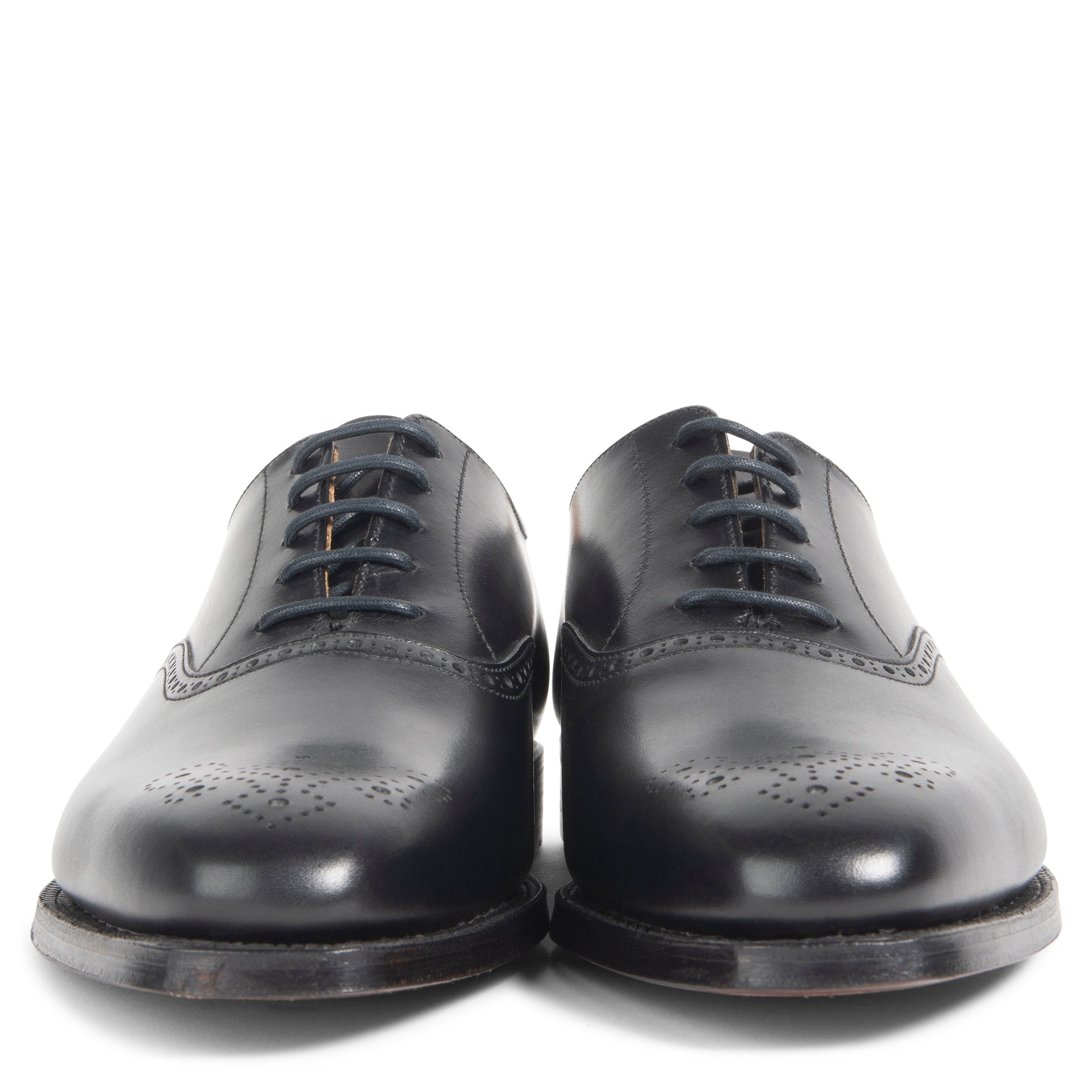 Crockett & Jones Edgware Punched Medallion Shoe Black