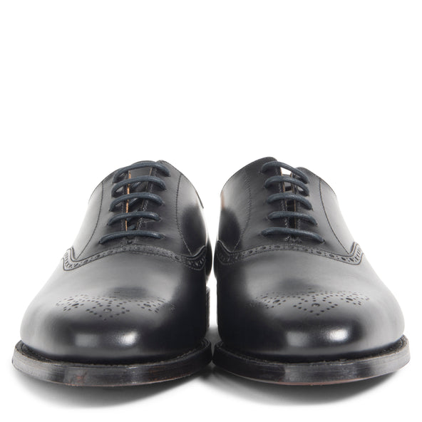 Crockett & Jones Edgware Punched Medallion Shoe Black