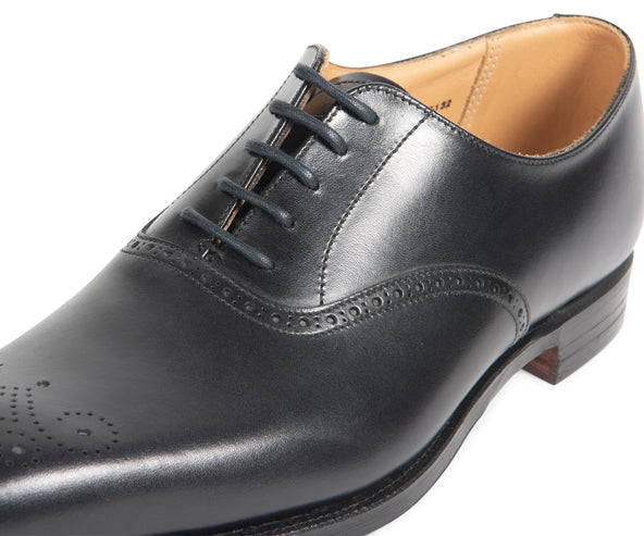 Crockett & Jones Edgware Punched Medallion Shoe Black