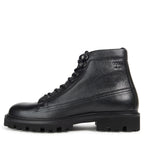 Boss Black Grained Leather Half Boots