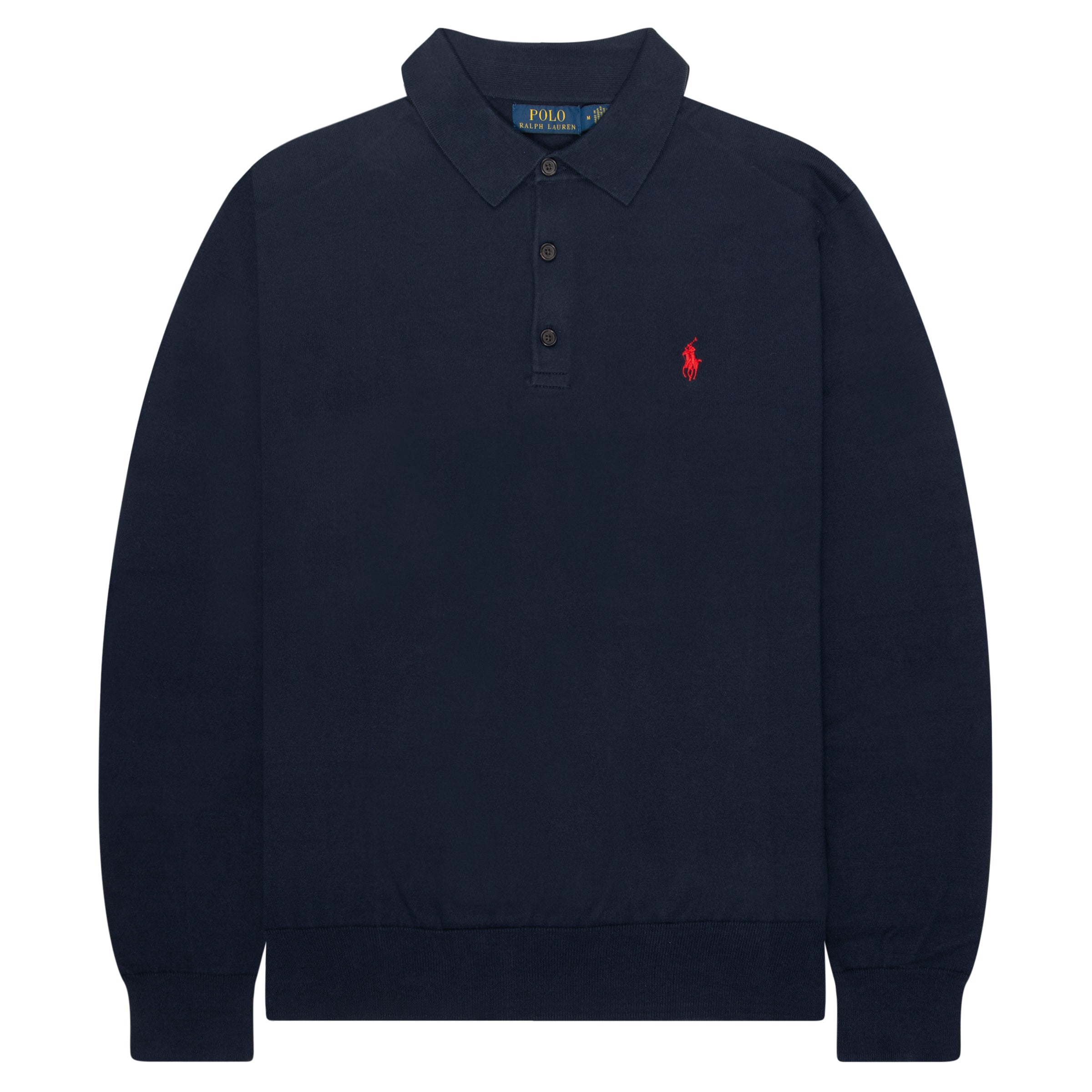 Polo Ralph Lauren Long Sleeve Polo in Navy at Pockets
