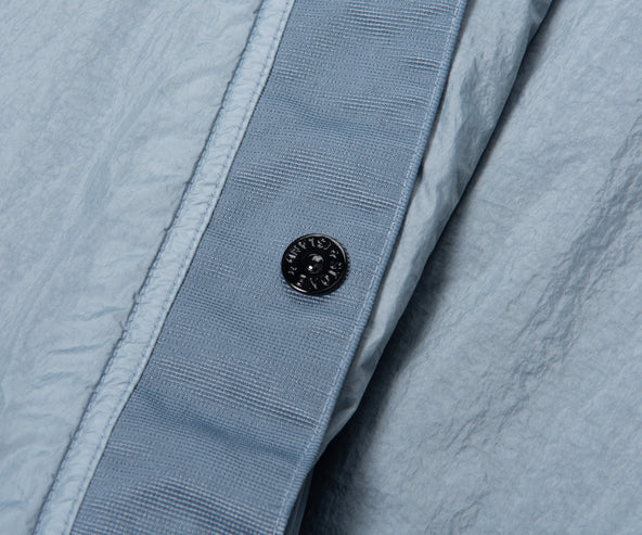 Stone Island Avio Blue Crinkle Reps Hooded Jacket