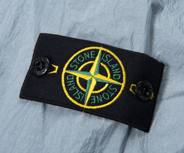 Stone Island Avio Blue Crinkle Reps Hooded Jacket