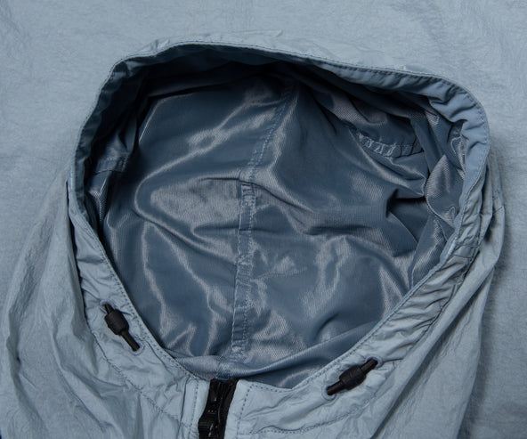 Stone Island Avio Blue Crinkle Reps Hooded Jacket