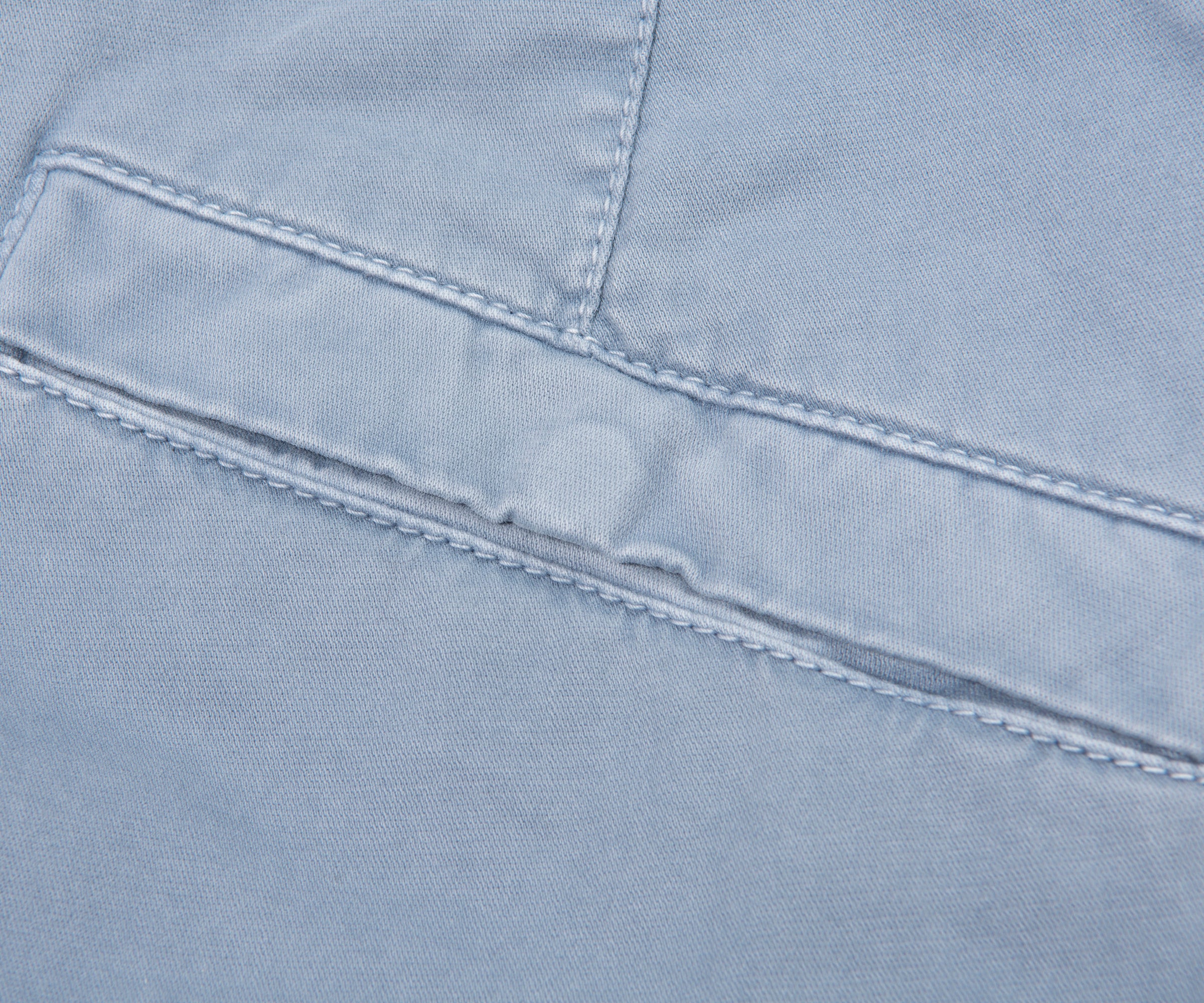 Stone Island Avio Blue Stretch Cotton Shorts