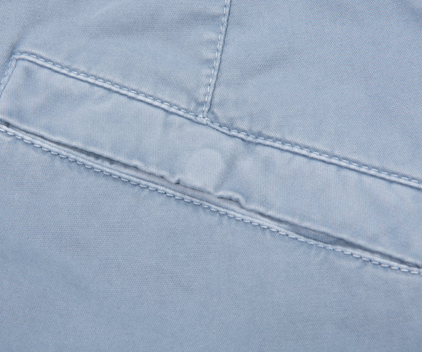 Stone Island Avio Blue Stretch Cotton Shorts