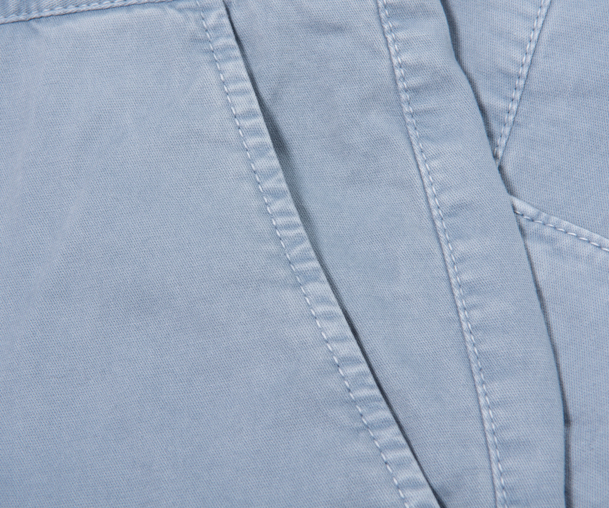 Stone Island Avio Blue Stretch Cotton Shorts